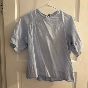 Everlane Blue Checkered Top